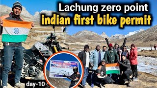 zero point Sikkim🇮🇳 inda first bike permitLachung to zero point day10 Sikkim tour [upl. by Light458]