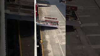 Hurtigruten Nord Norge extends walkway and loading platform whilst docking [upl. by Hyacinthia]