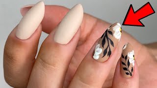 REMPLISSAGE ONGLES EN GEL  NAIL ART FLEURS 🌼 [upl. by Ayam]