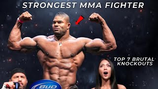 Strongest MMA Fighter  Top 7 Brutal Knockouts Against Monsters [upl. by Aihtennek]