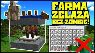 FARMA ŻELAZA bez ZOMBIE  ŁATWE  Minecraft Mechanizmy  6 [upl. by Nosde952]