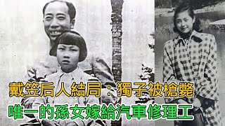 戴笠後人結局：獨子被槍斃，媳婦跑路，唯一的孫女嫁給汽車修理工 [upl. by Ahseem]