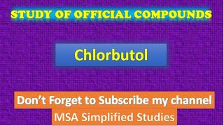 Study of the official compounds Chlorbutol [upl. by Llerahs518]