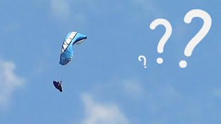 Paragliding SIV Training problem after collapse [upl. by Vashtee]