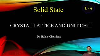 Crystal Lattice and Unit Cell in Tamil  NEET  JEE  Class 12 [upl. by Nibuz]