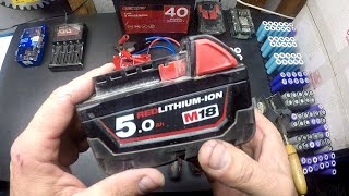 Milwaukee m18 bad cells replaced FULL INSTRUCTIONS [upl. by Kirtap]