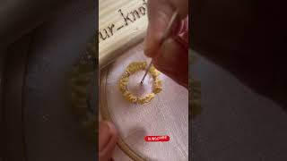 Lets make a woven rose 🌹 embroidery embroiderypatterns art embroideryflowertutorial [upl. by Anerom]