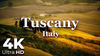 Tuscany Aerial Italy in 4K Ultra HD  Scenic Relaxation  4K Video  Relaxing Music  Earth Spirit [upl. by Millisent913]