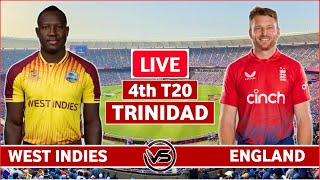 West Indies v England 4th T20 Live Scores  WI vs ENG 4th T20 Live Scores amp Commentary  2nd Innings [upl. by Sontich8]