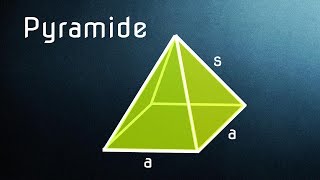 Pyramide  Bestandteile  Herleitung Formeln für Seitenkante Höhe Diagonale [upl. by Alamap131]