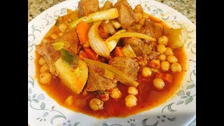 Garbanzo Beans and Pork in Red Salsa Recipe [upl. by Powell21]