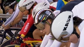 Womens Keirin Final  2014 Track Cycling World Cup  London [upl. by Hoeve]