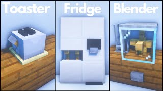 Minecraft 3 Working Kitchen Build Hacks and Ideas [upl. by Diarmuid]