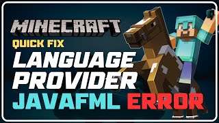 How To Fix Minecraft Mod Needs Language Provider Javafml  Fix Minecraft Error WORKING METHODS [upl. by Ocirederf545]