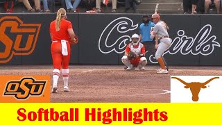 2 Texas vs 10 Oklahoma State Softball Game 3 Highlights March 30 2024 [upl. by Gorton]