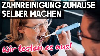 Zahnreinigung zuhause selber machen  Selbsttest [upl. by Eyllib]