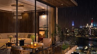 Rainy Night Jazz  Warm Jazz Music amp Rain Sounds to Study Sleep Relax  Relaxing Background Music [upl. by Narok]