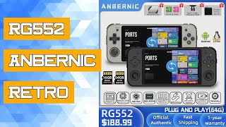 RG552 Anbernic Retro Video Game Console Dual Systems Android Linux Pocket Game Player Built in 64G 4 [upl. by Richman]