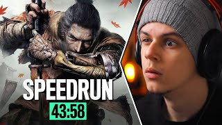 SEKIRO Completo com todos os chefes em 43 MINUTOS  Speedrun disso devia ser proibido 😲🤯 [upl. by Uhthna116]