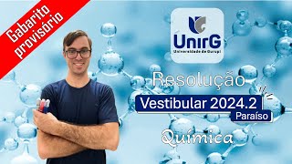 Vestibular Unirg 20242  Paraíso  Química [upl. by Fidellas]