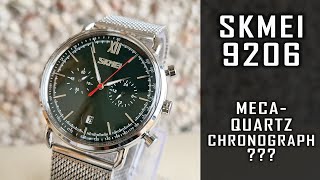 Mecaquartz chronograph for 18 Skmei 9206 sweeping hand chrono review 274 skmei gedmislaguna [upl. by Luca]