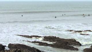 Croyde Beach Break  Surfing Longboarding [upl. by Ehcar]