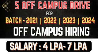 5 OFF Campus drive for 2024 batch  GENPACT Off Campus Hiring  Internships 2024 Freshers Jobs 2024 [upl. by Piers]