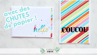 CHUTES DE PAPIER EN BANDES  de NOUVELLES IDÉES pour les utiliser  DIY carterie scrapbooking [upl. by Ahseekat]