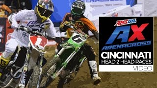 BATTLE Head 2 Head Races  Cincinnati  AMSOIL Arenacross [upl. by Lunetta331]