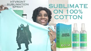 DIY Sublimation Tshirts  HTVRONT Coating Spray [upl. by Hgieliak]