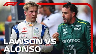 Liam Lawson Goes HeadToHead With Fernando Alonso In Austin [upl. by Aizitel484]