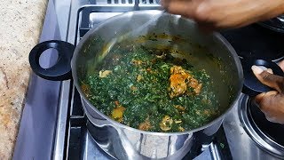 Vegetable Soup with Ugu and Water Leaves Edikang Ikong Soup Recipe  Flo Chinyere [upl. by Nivac]