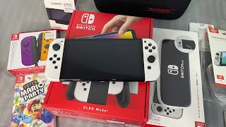 Nintendo Switch Oled Model Unboxing  accessories [upl. by Fitts]