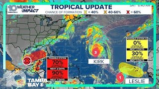 Tracking the Tropics Disturbance in the Gulf of Mexico likely to develop by Monday [upl. by Olivette361]