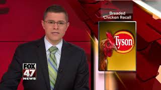 Tyson recalls 3000 pounds of frozen chicken [upl. by Mariand]