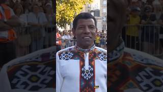 That moment when Haile Gebrselassie opened the mens marathon at the Paris 2024 Olympic Games🤩🙌🏾🤴🏾 [upl. by Losiram125]