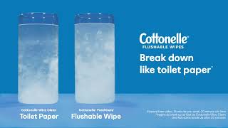 Cottonelle® Flushable Wipes that Break Down Like Toilet Paper [upl. by Attekal]