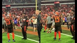 ODELL BECKHAM JR DANCING to quotHOTquot BY GUNNA BEFORE GAME BROWNS vs RAMS [upl. by Nomelif407]