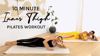 10 min Inner Thigh Pilates Workout  Lengthen amp Tone  Lean Legs with Sanne Vloet [upl. by Godart]