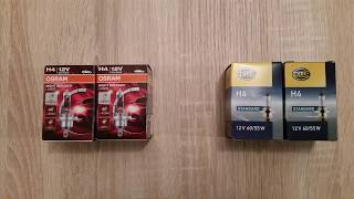 Osram H4 Night Breaker Laser vs Regular Hella H4 [upl. by Pieter]