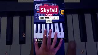 Skyfall  Adele Easy Piano Tutorial tiktok viral shorts [upl. by Neeloc]