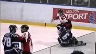 Napessis Andre vs JeanPhilippe Caron amp Jeremy Barriault vs Alexandre Chenevert Dec 27 2010 [upl. by Alabaster173]