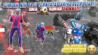 SOLO VS SQUAD 24KILL SUPER LINCAH AGRESIF ANTI KAKU REVIEW TAS SEASON 1 CUMAN 39 RIBU😭 [upl. by Attirb]