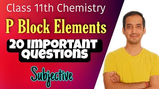 P block elements 20 Important questions  Class 11 Chemistry  CBSE Sourabh Raina [upl. by Colvin]