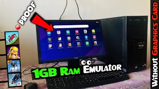 😍Finally 1GB Ram Emulator is Here  NO VT  Fix OpenGL  Dual Core PC [upl. by Neros]