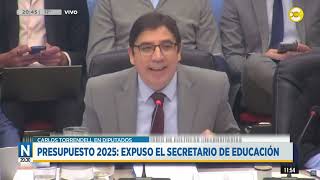 Presupuesto 2025 expuso el secretario de educación │N2030│241024 [upl. by Ermine]