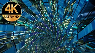 7 Hour 4k TV Flashing metallic Multi color Neon Disco light Tunnel Relax Abstract background video [upl. by Gibb]