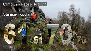 Climb 59  Day 5  Recess Rib  Stanage Popular  Peak District [upl. by Banebrudge]