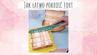 Jak pokroić wysoki tort   How to cut a cake  MajCake [upl. by Gnuhc924]