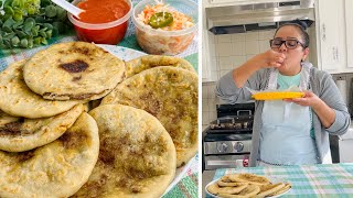 La forma MÁS fácil de hacer PUPUSAS Como hacer Pupusas para principiantes🇸🇻 [upl. by Nylodnarb139]